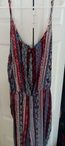 Plus size tribal print romper jumpsuit